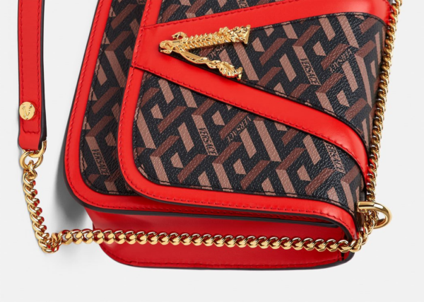 Túi Virtus Versace La Greca 'Red Brown' 1003364-1A01444-5B35V - Ảnh 5