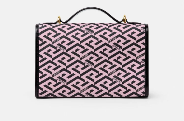 Túi Versace La Greca Signature Shoulder Black Pink 1001908-1A02974-5P29V - Ảnh 3