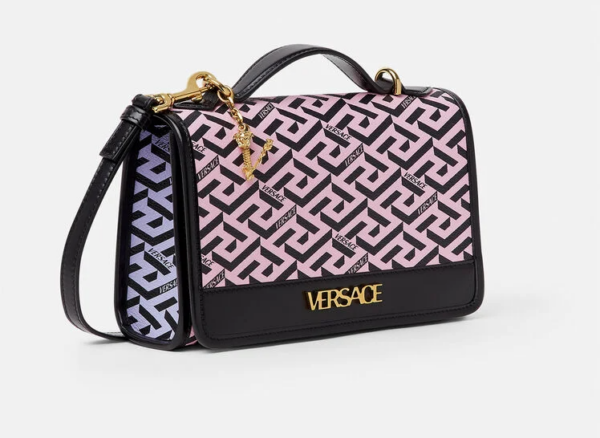 Túi Versace La Greca Signature Shoulder Black Pink 1001908-1A02974-5P29V - Ảnh 4
