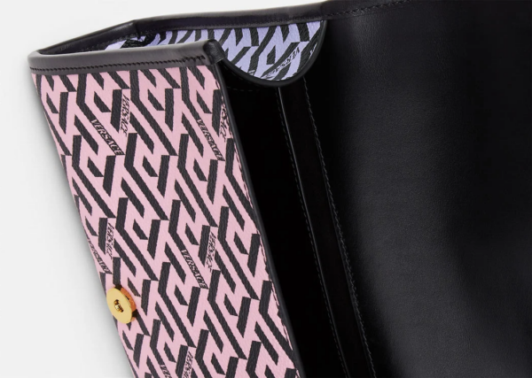 Túi Versace La Greca Signature Shoulder Black Pink 1001908-1A02974-5P29V - Ảnh 2