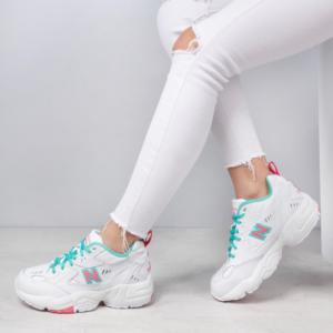 Alternative view of Giày New Balance 608 Wide 'White Pink Green' WX608WT1D