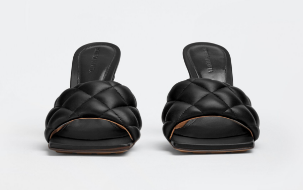 Giày Cao Gót Bottega Veneta Padded Mule 'Black' 592015VBRR01000 - Ảnh 4