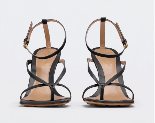 GIày Cao Gót Bottega Veneta Stretch Strap Sandal 'Nero' 608835VBSF01000 - Ảnh 4