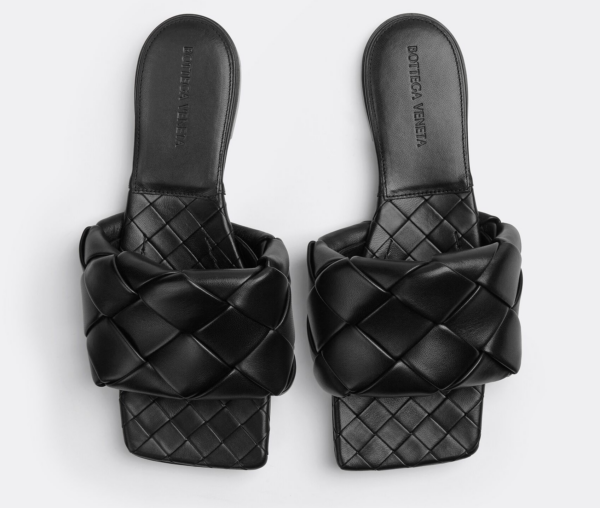 Dép Bottega Veneta Lido Flat Sandal 'Black' 608853VBSS01000 - Ảnh 4