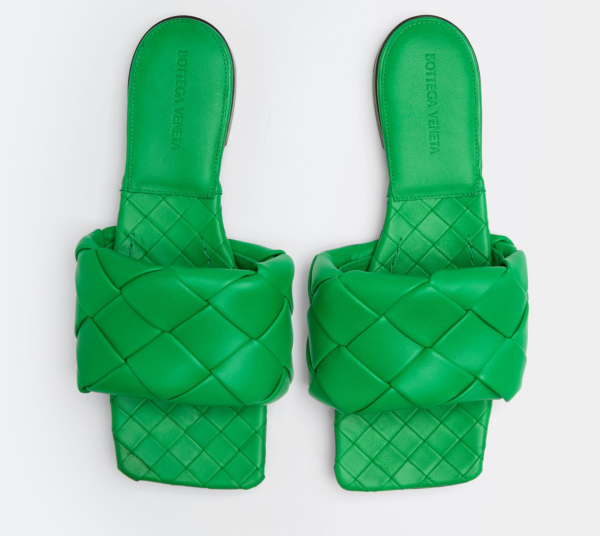 Dép Bottega Veneta Lido Flat Sandal 'Grass' 608853VBSS03730 - Ảnh 2