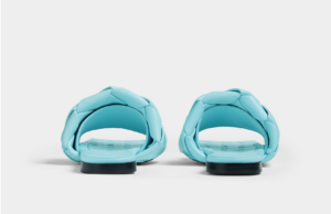 Alternative view of Dép Bottega Veneta Lido Flat Sandal 'Pale Blue' 608853VBSS04545