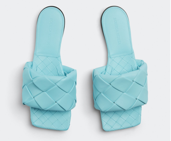 Dép Bottega Veneta Lido Flat Sandal 'Pale Blue' 608853VBSS04545 - Ảnh 4