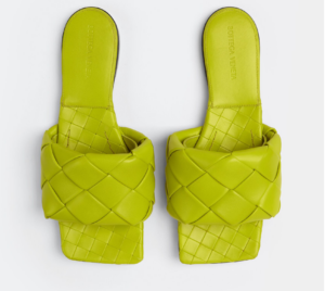 Alternative view of Dép Bottega Veneta Lido Flat Sandal 'Kiwi' 608853VBSS07278