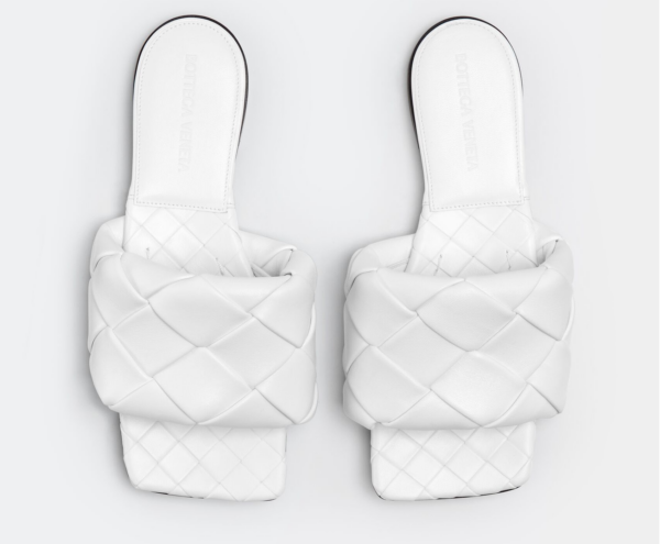Dép Bottega Veneta Lido Flat Sandal 'Optic White' 608853VBSS09122 - Ảnh 2