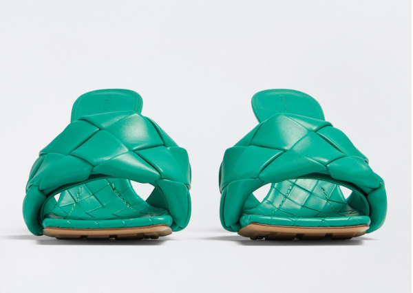 Giày Cao Gót Bottega Veneta Lido Mule 'Acid Turquoise' 608854VBSS03227 - Ảnh 4