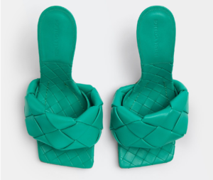 Alternative view of Giày Cao Gót Bottega Veneta Lido Mule 'Acid Turquoise' 608854VBSS03227