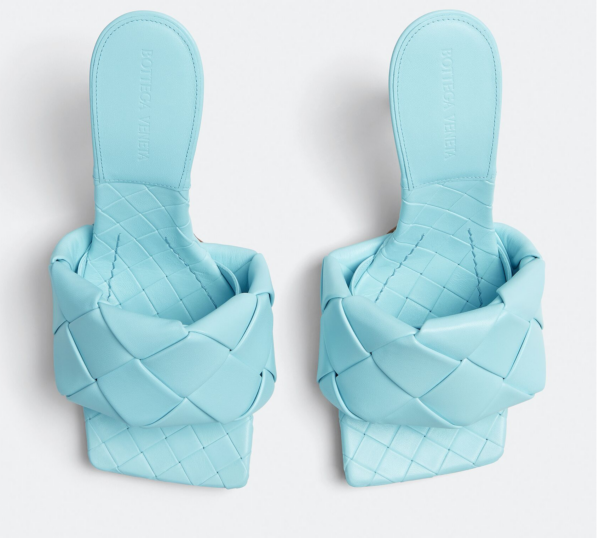 Giày Cao Gót Bottega Veneta Lido Mule 'Pale Blue' 608854VBSS04545 - Ảnh 2