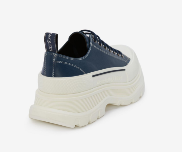 Giày Alexander McQueen Tread Slick Lace Up 'Denim Blue' 627225-WIAM2-4456 - Ảnh 4