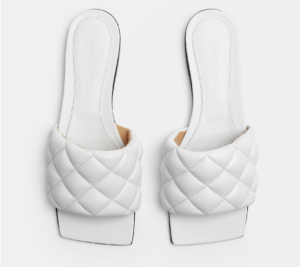 Alternative view of Dép Bottega Veneta Padded Flat Sandal 'Optic White' 627710VBRR09122