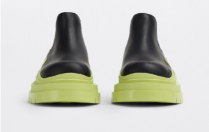 Alternative view of Giày Bottega Veneta Tire Ankle Chelsea Boot 'Black Seagrass' 630281VBS501273