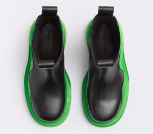 Alternative view of Giày Bottega Veneta Tire Chelsea Boot 'Black Grass' 630284VBS501477