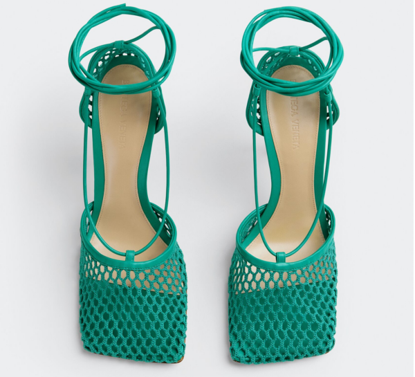 Giày Cao Gót Bottega Veneta Sandal 'Acid Turquoise' 651388VBSD33227 - Ảnh 2