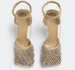 Alternative view of Giày Cao Gót Bottega Veneta  Lace-Up Sandal 'Cane Sugar' 667206V0GU12624