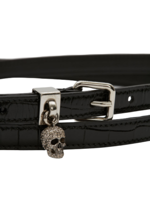 Alternative view of Thắt Lưng Alexander McQUEEN Pave 'Black' 6870761HB0Y1000