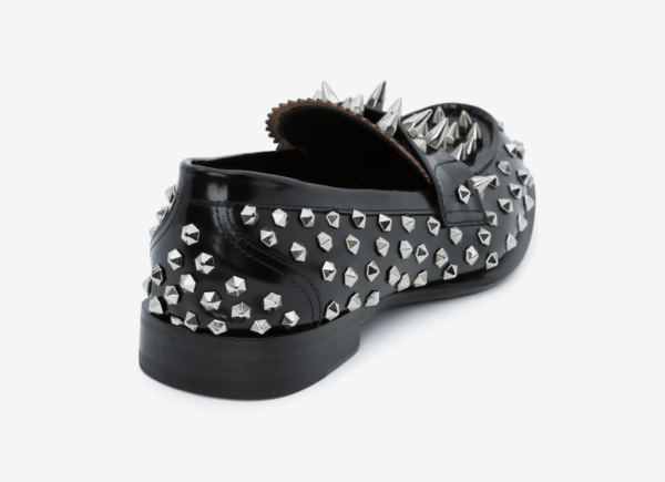 Giày Alexander Mc.Queen Stud Loafer 'Silver Black' - Ảnh 2