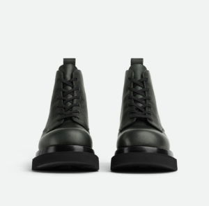 Giay Bottega Veneta Lug Lace-Up Ankle Boot 'Bottle Green' 730224VBS503381