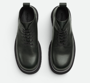 Giay Bottega Veneta Lug Lace-Up Ankle Boot 'Bottle Green' 730224VBS503381