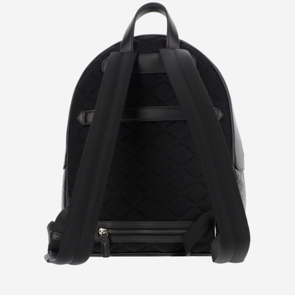Balo Montblanc Grain Leather Backpack 128618BLACK - Ảnh 3