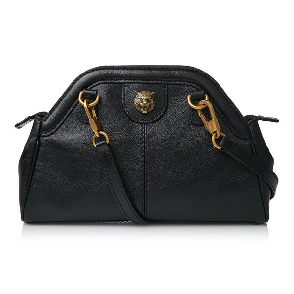 Túi Gucci Black Ladies Linea Leather Shoulder Bag 524620 0PL0T 1000 - Ảnh 2