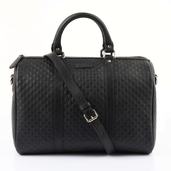 Túi Gucci Shima Leather Boston Bag 449646 BMJ1G 1000 - Ảnh 2