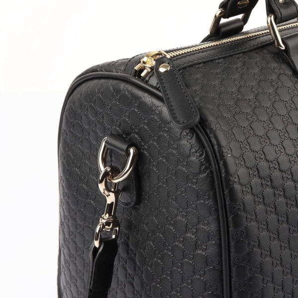 Túi Gucci Shima Leather Boston Bag 449646 BMJ1G 1000 - Ảnh 5