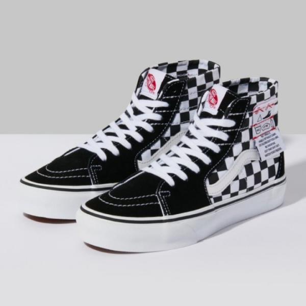 Giày Vans Sk8-Hi Tapered Checkerboard White Black VN0A4U161AA - Ảnh 5