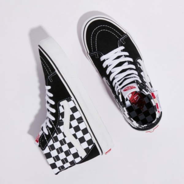 Giày Vans Sk8-Hi Tapered Checkerboard White Black VN0A4U161AA - Ảnh 4