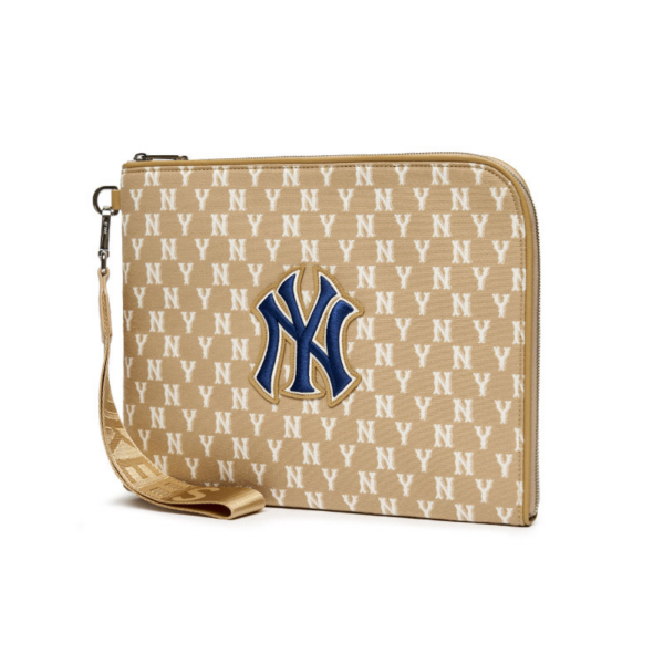 Túi MLB Monogram Pouch S New York Yankees Brown 3APOS012N-50BGD - Ảnh 2
