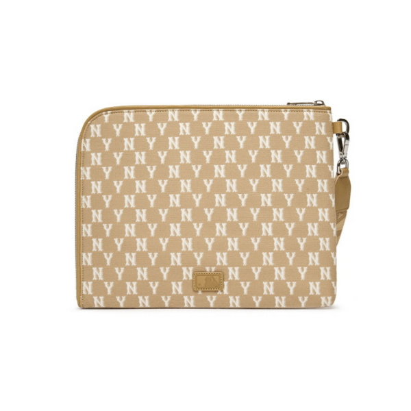 Túi MLB Monogram Pouch S New York Yankees Brown 3APOS012N-50BGD - Ảnh 3