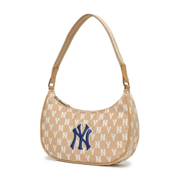 Túi MLB Monogram Hobo NY Yankees Brown 3ABQS012N-50BGD - Ảnh 2