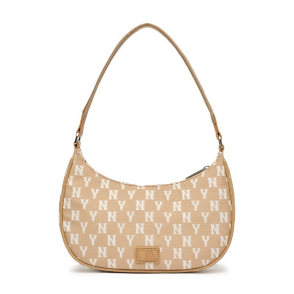 Túi MLB Monogram Hobo NY Yankees Brown 3ABQS012N-50BGD - Ảnh 3