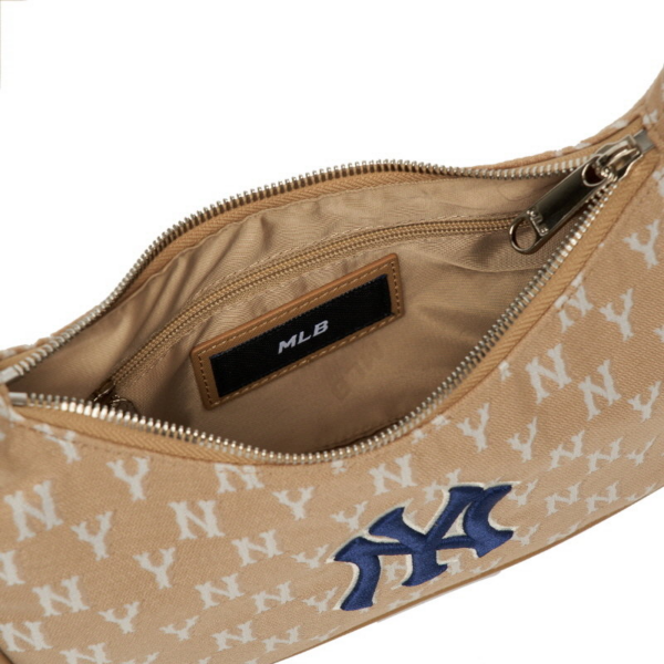 Túi MLB Monogram Hobo NY Yankees Brown 3ABQS012N-50BGD - Ảnh 5