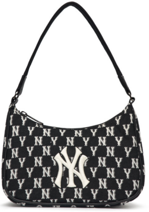 Túi MLB Monogram Hobo Bag New York Yankees Black 3ABQS012N-50BKS