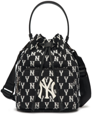Túi MLB Monogram Jacquard Bucket Bag New York Yankees Black 3ABMS012N-50BKS
