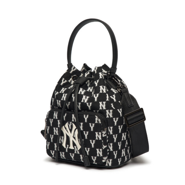 Túi MLB Monogram Jacquard Bucket Bag New York Yankees Black 3ABMS012N-50BKS - Ảnh 2