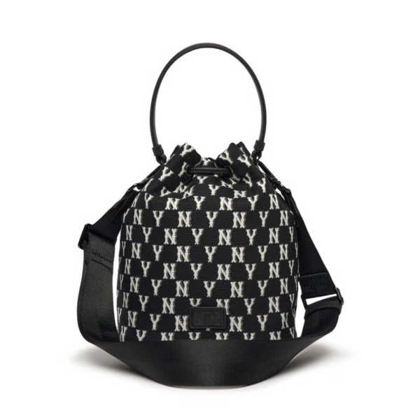 Túi MLB Monogram Jacquard Bucket Bag New York Yankees Black 3ABMS012N-50BKS - Ảnh 3