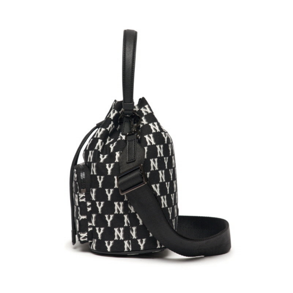 Túi MLB Monogram Jacquard Bucket Bag New York Yankees Black 3ABMS012N-50BKS - Ảnh 4
