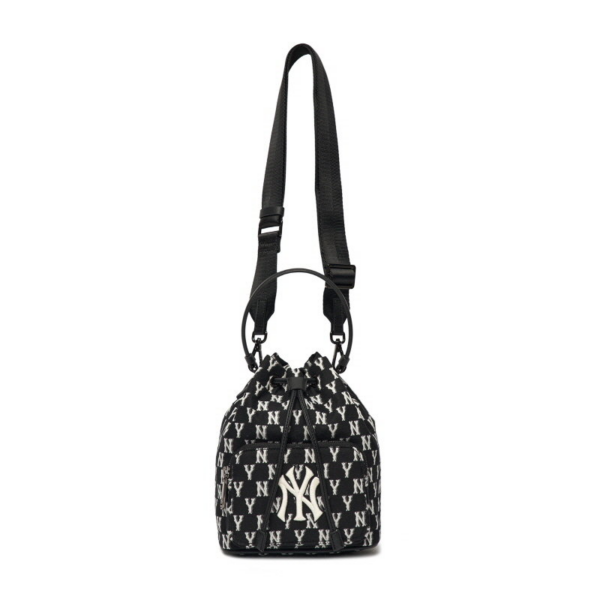 Túi MLB Monogram Jacquard Bucket Bag New York Yankees Black 3ABMS012N-50BKS - Ảnh 5