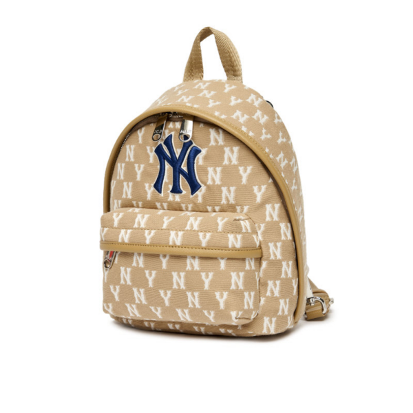 Balo MLB Monogram Mini Backpack New York Yankees Beige 3ABKS012N-50BGD - Ảnh 2