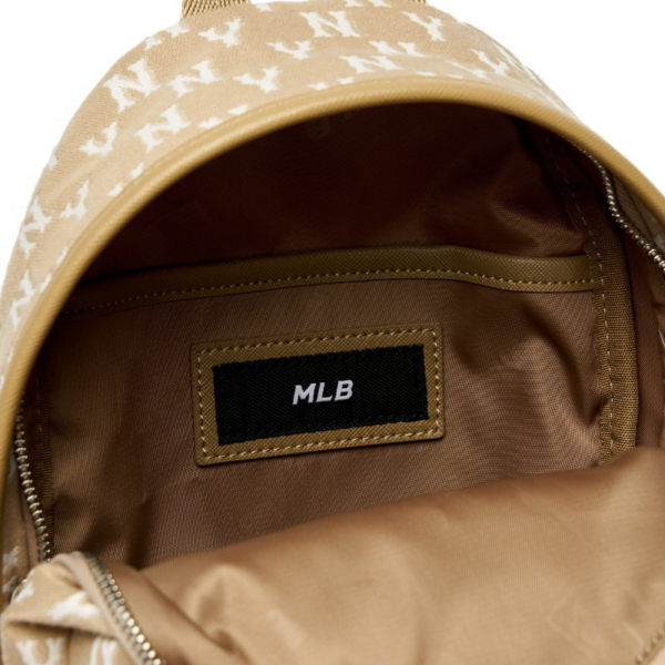 Balo MLB Monogram Mini Backpack New York Yankees Beige 3ABKS012N-50BGD - Ảnh 7