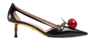 Giày Gucci Black Leather Cherry 452766-C9DN0-1170