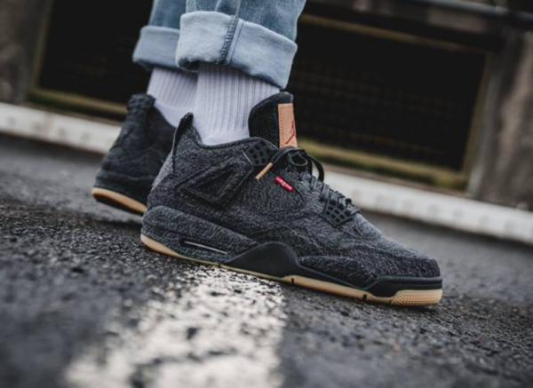 Giày Nike Levi's x Air Jordan 4 Retro 'Black Denim' AO2571-001 - Ảnh 3