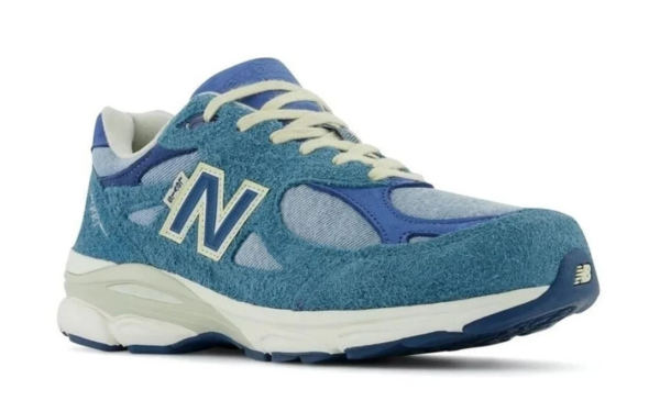 Giày New Balance Levi’s x 990v3 Made In USA 'Mallard Blue' M990LI3 - Ảnh 4