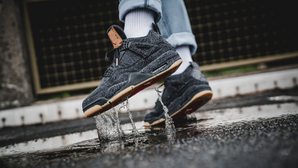 Giày Nike Levi's x Air Jordan 4 Retro 'Black Denim' AO2571-001 - Ảnh 2