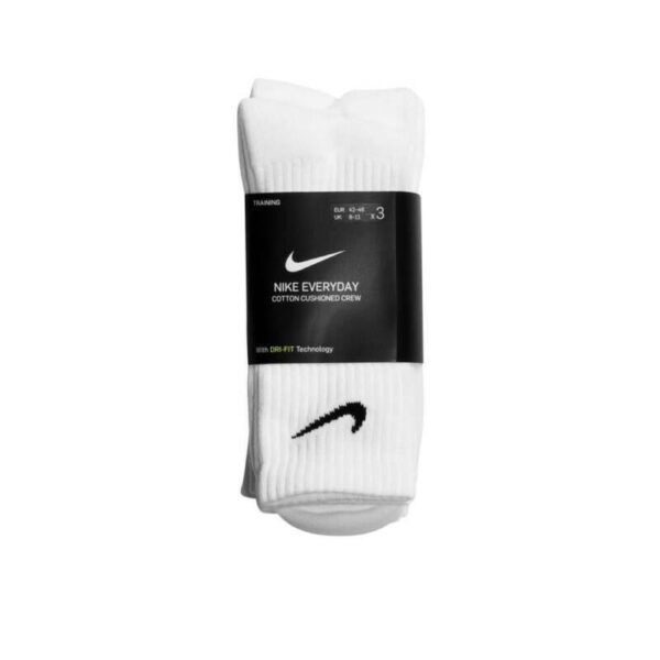 Tất Nike Everyday Cushioned Training Crew Socks White SX7664-100 - Ảnh 2